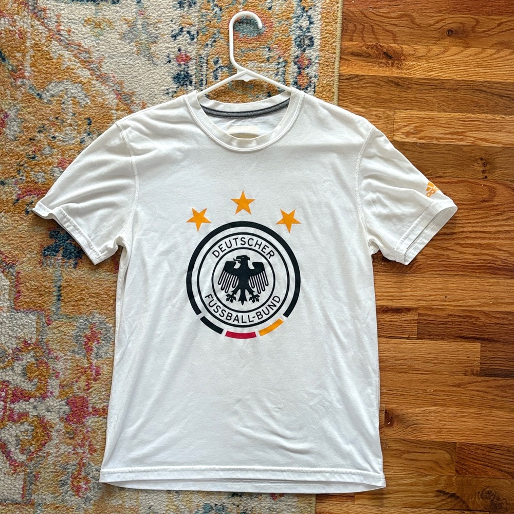 Adidas Vintage White Deutscher Fussball-Bund Men's Tee